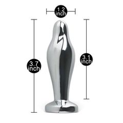 9-Speed Electroplated Silver Vibrating Anal Plug with App Contro-thumb-7