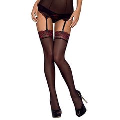 Obsessive Plus Size Musca Stockings With Delicate Lace