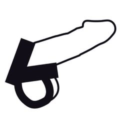 Naughty Toys Leather cock strap and T-bar ball divider