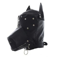 Bondage Puppy Hood with Snap-on Gag and Blindfold