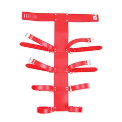 Bondage Red Leather Armbinder Restraints Harness-thumb-2