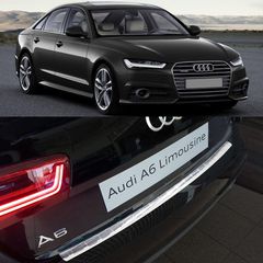 Προστατευτικό Πίσω Προφυλακτήρα Για Audi A6 C7 15-18 Από Ανοξείδωτο Ατσάλι (Steel)-thumb-1