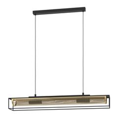 Φωτιστικό Κρεμαστό Τετράφωτο 4xE27 L11120xH1500mm Μέταλλο Black-Brass Eglo Nohaeles 43788