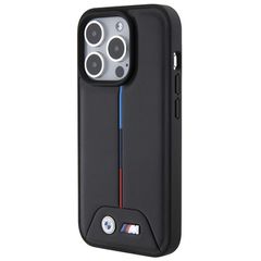 BMW Quilted Tricolor iPhone 15 Pro Case - Black-thumb-1