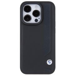 BMW Leather Blue Dots iPhone 15 Pro Max Case - Black-thumb-2