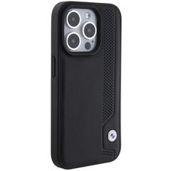 BMW Leather Blue Dots iPhone 15 Pro Max Case - Black-thumb-3