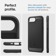 Spigen Rugged Armor MagSafe case for iPhone 16e - black-thumb-1