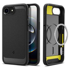 Spigen Rugged Armor MagSafe case for iPhone 16e - black-thumb-2