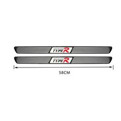 Διακοσμητικά Εσωτερικά Μασπιέ Πόρτας Universal 58cm Type-R Μαύρο / Χρώμιο 2 Τεμάχια-thumb-1