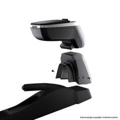 Κονσόλα Χειροφρένου Τεμπέλης Με Βάση Armster 2 Για Chevrolet Trax 13-22 Ασημί Χρώμα Σετ 2 Τεμάχια
