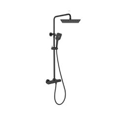 Orabella Elegance Black matt - Θερμοστατική στήλη ντουζ με τετάγωνη κεφαλή 250X250 10306