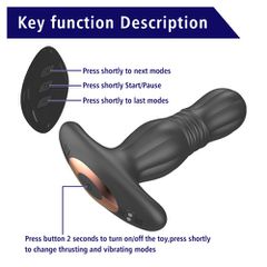 Rear Booster 1 vibrating linear plug with remote control-thumb-5