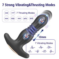 Rear Booster 1 vibrating linear plug with remote control-thumb-6