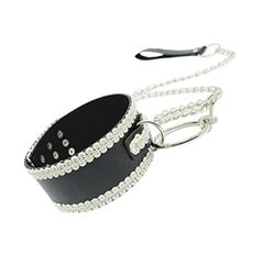 Sexy Adjustable Lace PU Leather Plush Slave Collar-thumb-3