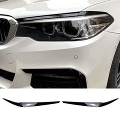 Φρυδάκια Μπροστινών Φαναριών Για Bmw 5 G30 / G31 2017-2020 Pre-LCI Βαμμένα Μάυρο Γυαλιστερό Χρώμα 2 Τεμάχια