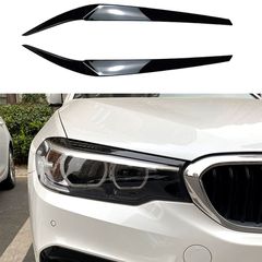Φρυδάκια Μπροστινών Φαναριών Για Bmw 5 G30 / G31 2017-2020 Pre-LCI Βαμμένα Μάυρο Γυαλιστερό Χρώμα 2 Τεμάχια-thumb-3