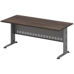 WOODWELL COMPACT Γραφείο Απόχρωση Γκρι - Σκούρο Καρυδί 180x80x75cm ΕΟ982,1
