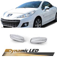 Φλας Καθρέπτη Για Peugeot 207 06-14 / 308 08-13 / Citroen C3 10-16 / C4 04-20 / C5 08-16 / DS3 10-16 / DS4 11-15 Dynamic Led Λευκό 2 Τεμάχια