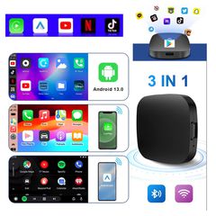 Toyota C-HR 2019-2023 Carplay AI Box Android 13 Wireless Android Auto Smart TV Box για Youtube Netflix 2GB Ram +32GB Rom