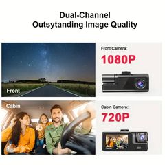 Κάμερα Αυτοκινήτου DVR HD 1080P Διπλή Μπροστά - Πίσω 170° , νυχτερινή όραση, G-Sensor & ανίχνευση κίνησης Με κάρτα SD 32Gb Remedios-thumb-1