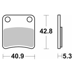 Τακάκια SBS 209HF FA257/2 PARKING MP3/125~500,BMW/600~650GT'12,APRILIA/SRV850'12,GILERA/RC500FUOCO,GP800'08,KAW/ATHLETE125(RR)