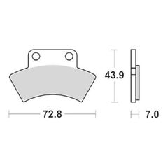 Τακάκια SBS 717ATS FA232 ATV MK320 (PARKING-Χειροφρ)