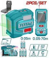 Αλφάδι Αυτό-Οριζοντιούμενο LASER TOTAL + Μετρητής Αποστάσεων TOTAL LASER 70m ONE PROMOTION ( TOSLL0401 )