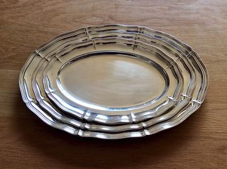 3 WMF Επάργυρες Oβάλ Πιατέλες σε 3 Μεγέθη - Set of 3 Silver Plated Oval Serving Platters 48/42/36cm - Vintage 1950s