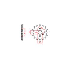 Γρανάζι Κίνησης T12 C50C,GLX,C50,DAYANG