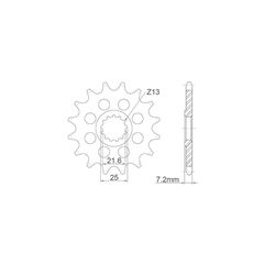 Γρανάζι Κίνησης RK C4474-T16-2Q RACING Ελαφρομ. (JTF1516) GSXR750'06-10,GSXR600,TRIUMPH675