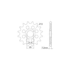 Γρανάζι Κίνησης RK C4474-T17-2Q RACING Ελαφρομ. (JTF1516) GSXR750'06-10,GSXR600,TRIUMPH675