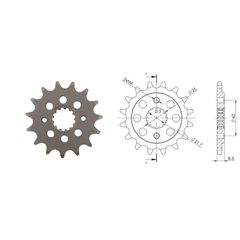 Γρανάζι Κίνησης SUPERSPROX/CST-512-15T DL650V-STROM'04-18,GSF650BANDIT'05-13,GSX750'89-97,YZF600'94-07,900/1000Z'10-18