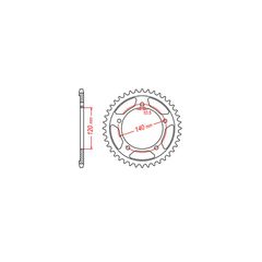 Γρανάζι Τροχού RK B5066-42 (1792) DL1000V-STROM'02-08,ST600GSXR0110,TRIUMPH600TT DAYTONA