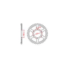 Γρανάζι Τροχού TEC 2116THF-T47 TRIUMPH/DAYTONA675 '06-08