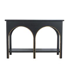 Artekko Console Μαύρη Κονσόλα από Ξύλο Paulownia με MDF (120x40x81)cm Artekko 86707