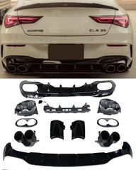 MERCEDES CLA C118 AMG45 DIFFUSER ME ΜΑΥΡΕΣ ΕΞΑΤΜΙΣΕΙΣ