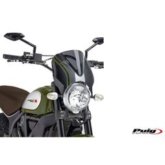 Παρμπρίζ PUIG 7652F RETROVISION DARK SMOKE 310X310MM DUCATI SCRAMBLER15-17
