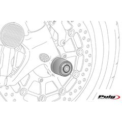 Προστατευτικά Εμπρός Τροχού PUIG 8622N-265GR Μαύρα DUCATI MONSTER,HIPERMOTARD