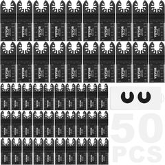 VEVOR 50PCS ταλαντευόμενες λεπίδες πριονιού, Universal γρήγορης απελευθέρωσης ταλαντευόμενες λεπίδες πριονιού, λεπίδες εργαλείων πολλαπλών εργαλείων για ξύλο πλαστικό αλουμίνιο, Fit Dewalt Milwaukee H