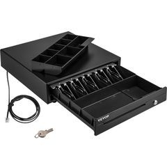 Συρτάρι ταμειακής μηχανής VEVOR, 16" 12 V, για σύστημα POS με Δίσκο μετρητών 5 Bill 8 Coin, Αποσπώμενο διαμέρισμα νομισμάτων & 2 κλειδιά περιλαμβάνονται, καλώδιο RJ11/RJ12 για σούπερ μάρκετ, μπαρ, καφ