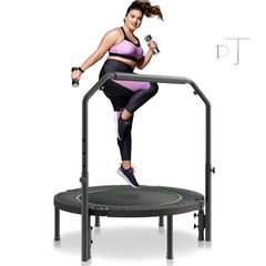 VEVOR 40" Πτυσσόμενο Mini Fitness Trampoline Adults Exercise Rebounder with Handle