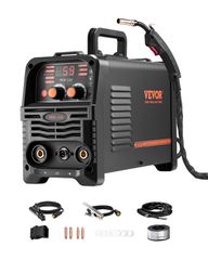 VEVOR MIG Welder 130Amp Mig Welding Machine 3-in-1 Flux Core MIG/Stick/Lift TIG