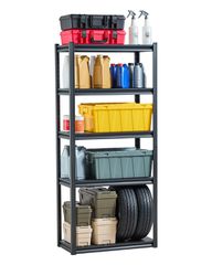 Ράφια αποθήκευσης VEVOR 16" D x 32" Π x 72" Υ 5 επιπέδων Ράφια αποθήκευσης γκαράζ