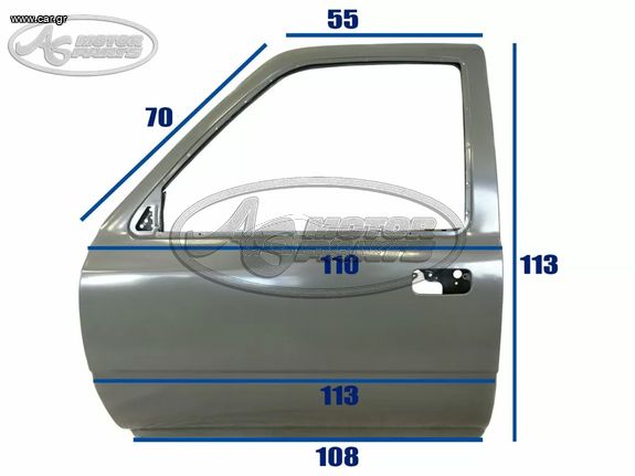 ΠΟΡΤΑ TOYOTA HILUX YN85/LN85/90/YN110/LN110 '89-'96 ΜΟΝΗ/ΜΙΑΜΙΣΗ ΔΕΞΙΑ