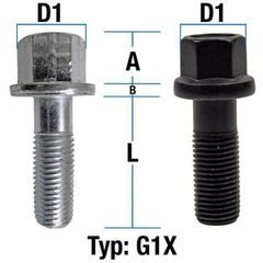 Μπουλόνι M14x1,5 / Επίπεδο / Μήκος: 38 mm / Κλειδί: 17