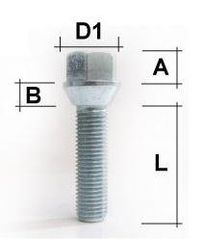 Μπουλόνι Τροχού M14x1,5 / Κωνικό 60° / Μήκος: 50 mm / Κλειδί: 17