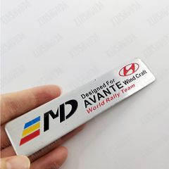Μεταλλικό Σήμα Έμβλημα MD AVANTE αυτοκόλλητο για Hyundai Silver