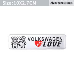 Μεταλλικό Σήμα Έμβλημα VolksWagen Love αυτοκόλλητο για VW
