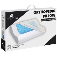 Ορθοπεδικό μαξιλάρι Malatec 24238 ΜΕΓΑΛΟ ΟΡΘΟΠΕΔΙΚΟ ΜΑΞΙΛΑΡΙ ΜΕ ΕΠΙΘΕΜΑ ΨΥΞΗΣ GEL ΚΑΛΟ ΓΙΑ ΤΗ ΣΠΟΝΔΥΛΛΗ 54x34x10 cm