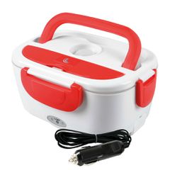 ΔΟΧΕΙΟ ΦΑΓΗΤΟΥ (ΤΑΠΕΡ) 12/24V/220v 50W 80cm 1,5lt ΗΛΕΚΤΡΙΚΟ/ΘΕΡΜΑΙΝΟΜΕΝΟ LUNCH-BOX ΛΕΥΚΟ/ΚΟΚΚΙΝΟ 35x17cm LAMPA - 1 ΤΕΜ
